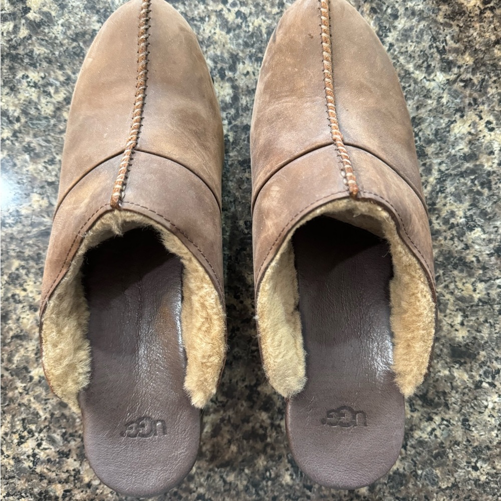 UGG clogs with fur inside.